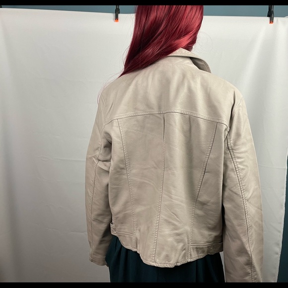 Juniors' Faux-Leather Moto Jacket, - Picture 9 of 9